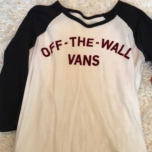 Vans 3 quarter sleeve top